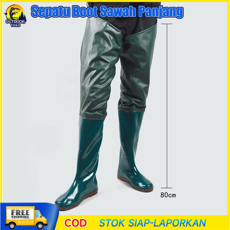 【COD】Sepatu Boot Sawah Panjang Pria Anti Air Impor Waterproof Sepatu Bot Tinggi Sepatu Boots Wanita 