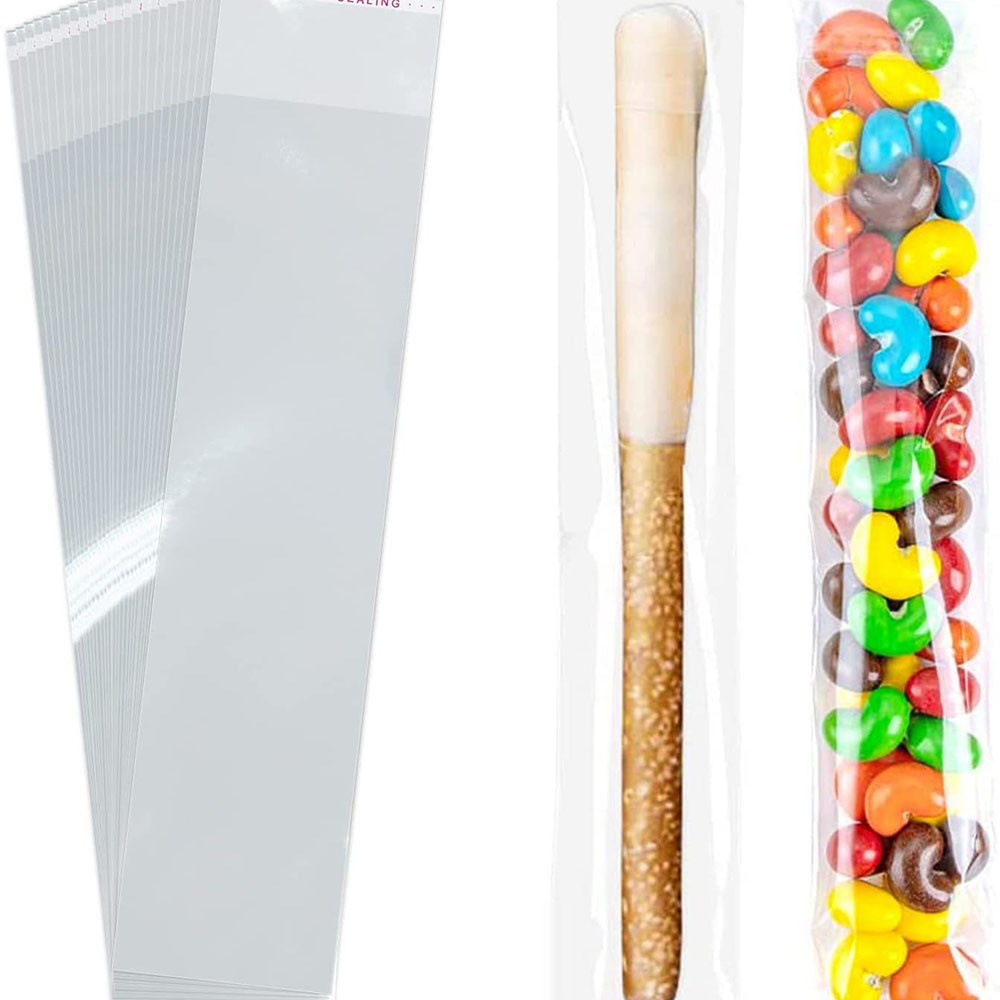

100pcs Simple And Portable Transparent Plastic Packaging Bag PP Bag Candy Bag Lollipop Baking Packaging Bag Straw Packaging Bag