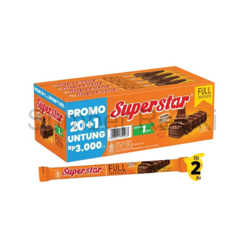 

SUPERSTAR WAFER COKLAT ISI 20PCS (KEMASAN BARU) | TRIPLE CHOCOLATE