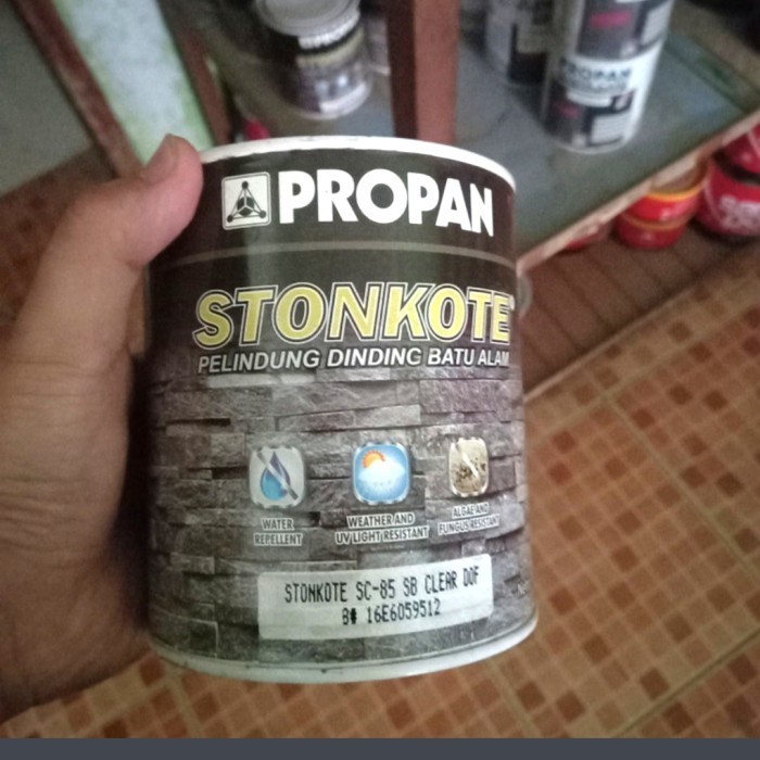 AR coating propan batu alam