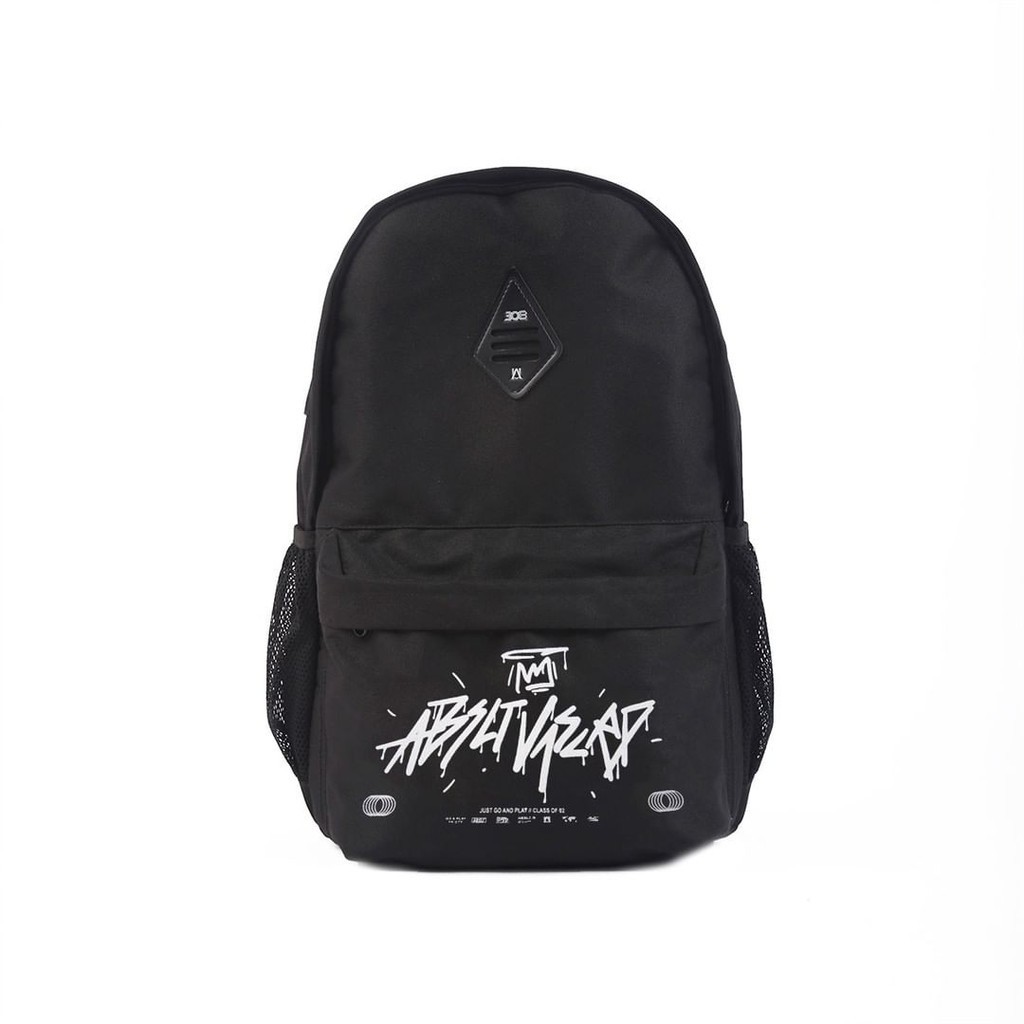 308 ABSLTUNSCRD - BACKPACK / TAS RANSEL BAG LAPTOP ABSLT UNSCRD TAGGING GRAFF - BLACK