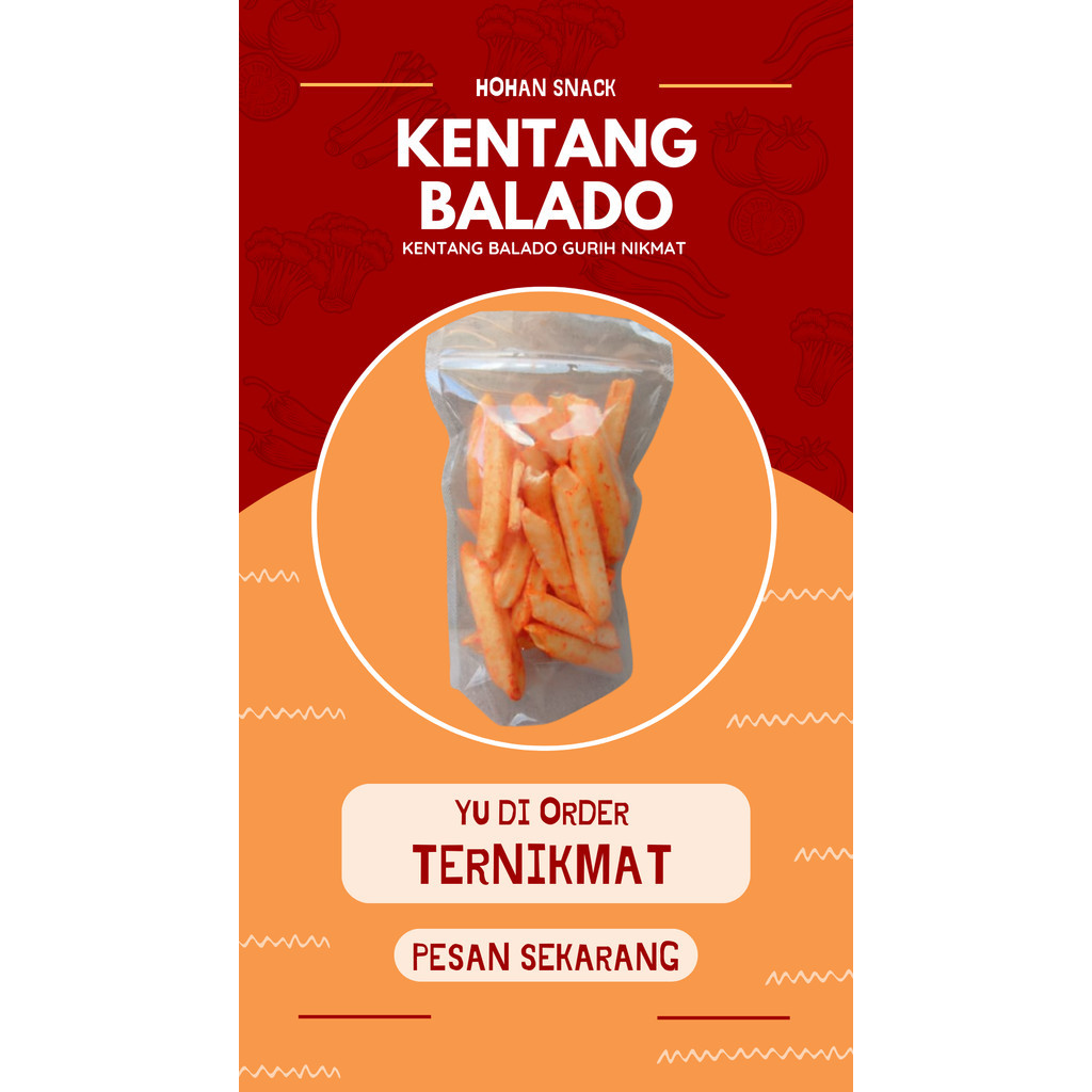 

KERUPUK POTATO KENTANG PEDAS POTATO PEDAS MAKANAN RINGAN KENTANG SNACK KENTANG