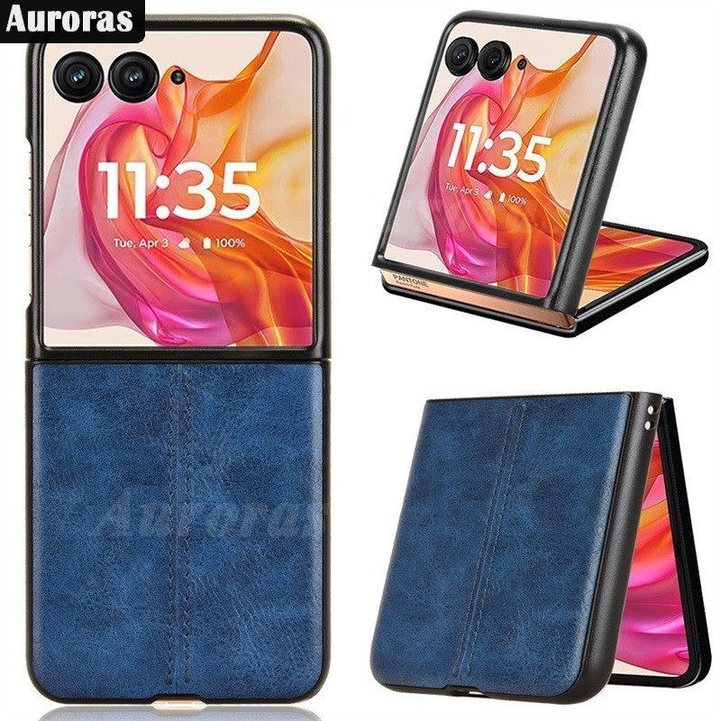 For Moto Razr 50 Ultra Phone Case Soft High Quality Calfskin Leather Cover Phone Anti-knock for Moto