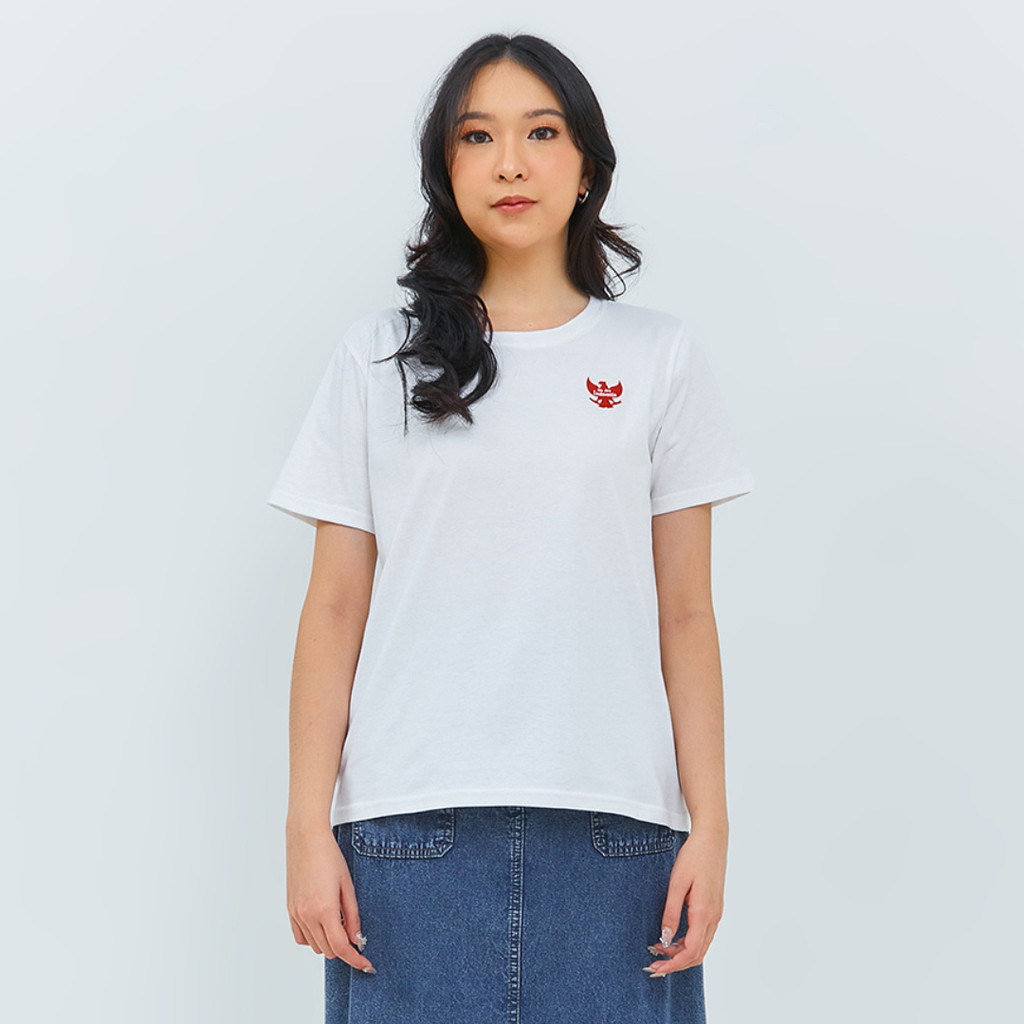 Geela Official - Garuda White T-Shirt (G.7428) - Kaos Wanita
