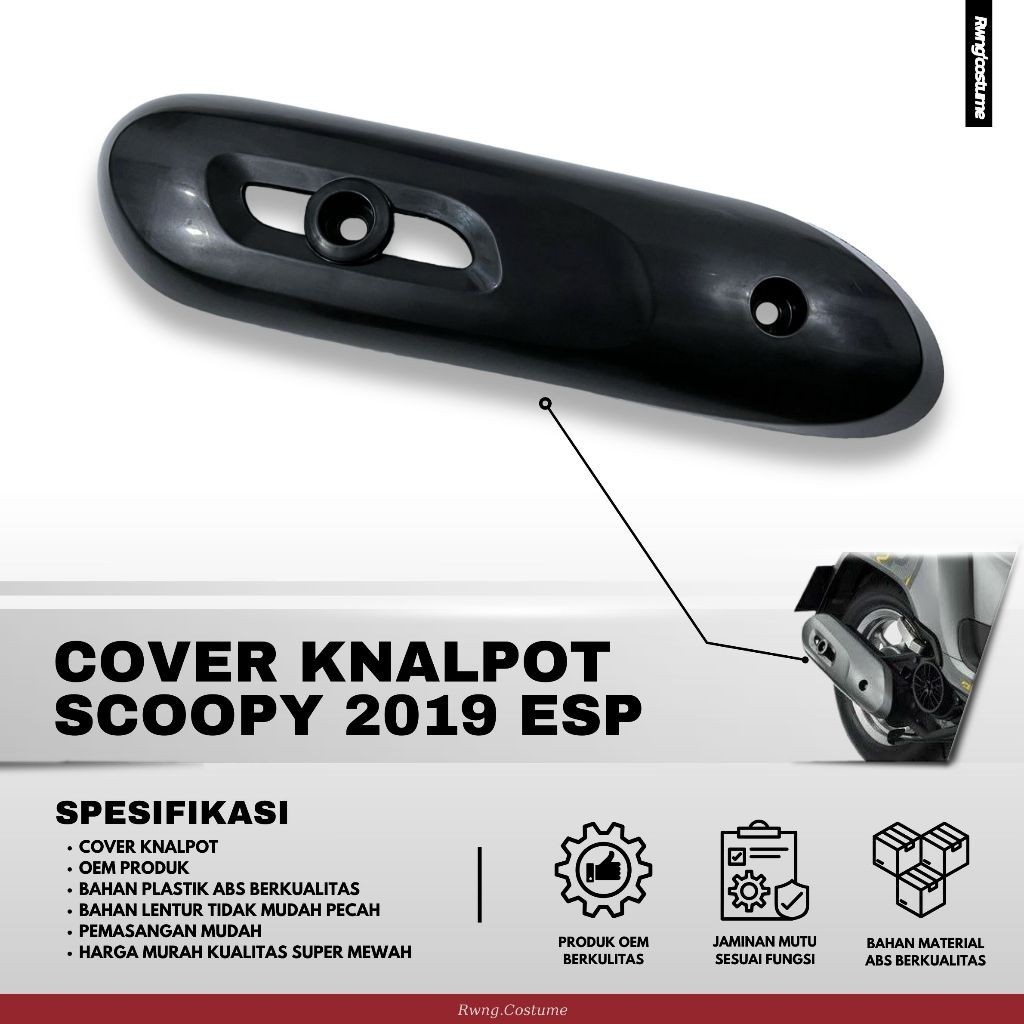 Cover Knalpot Standa Motor Scoopy Esp 2019 / Cover Knalpot Scoopy