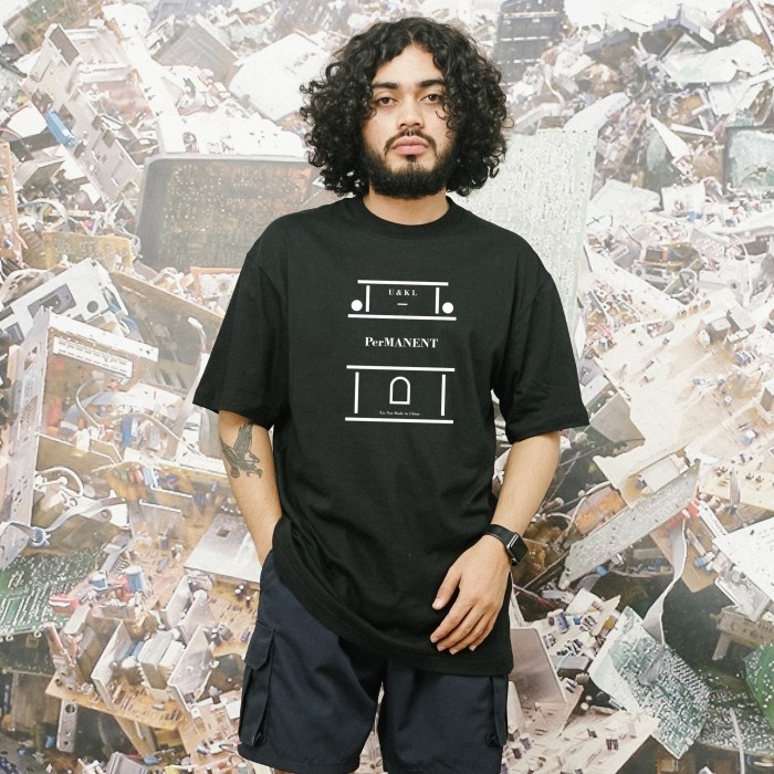 [COD] UNKL347 T-Shirt Hitam Bahan Combed Motif LETE Kaos Pria Original