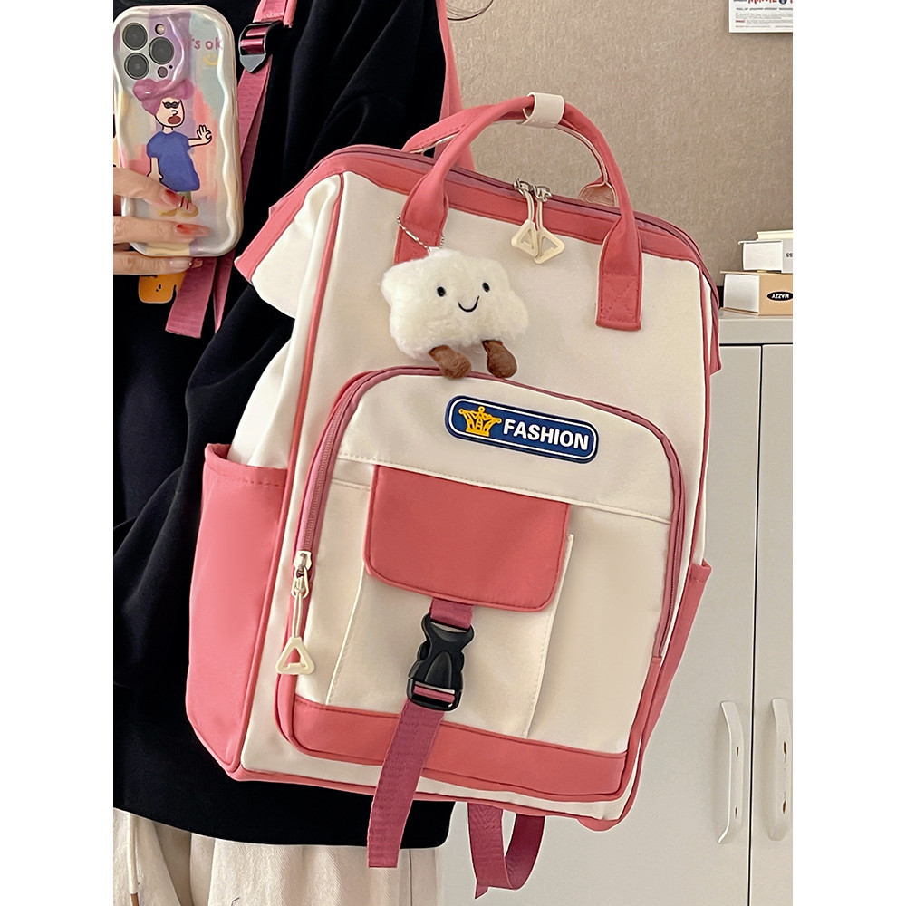 Tas Ransel Wanita Tas Sekolah Menengah Tas Ransel Perjalanan Ringan Luar Ruangan Tas Punggung Wanita