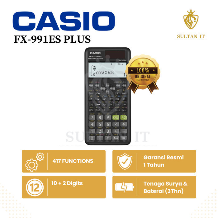 

KALKULATOR SCIENTIFIC CASIO FX 991ES PLUS ORI - Hitam