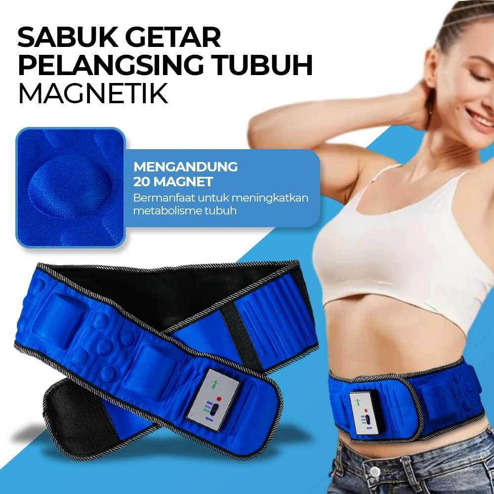 COD Alat Korset Sabuk Getar Magnetik Pelangsing Pengecil Pembakar Lemak Badan Perut Buncit Wanita Pr
