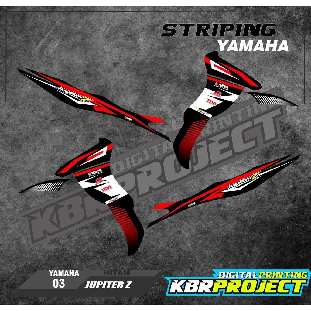 Striping Variasi Jupiter Z Burhan 2006 - Stiker Striping Jupiter Z Burhan 2006-2009 Variasi List Sem
