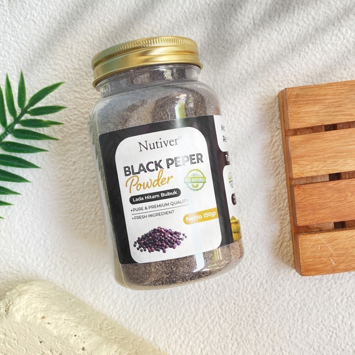 

TERJUAL NUTIVER BLACK PEPPER POWDER BUBUK LADA HITAM | BUMBU REMPAH MURNI 100% - 150GR