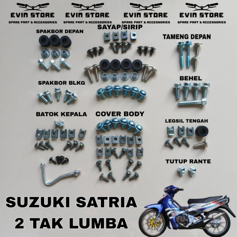 Baud Baut Suzuki Satria Lumba Full Set Full Body / Baut Baud Satria Lumba Full Body / Baud Baut Suzu