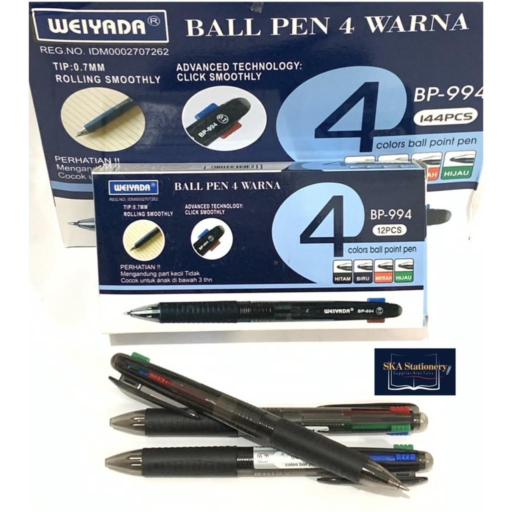 

Bolpen/Ballpoint/Pulpen/Ballpen Weiyada BP-994/ 4 Warna (Pcs)