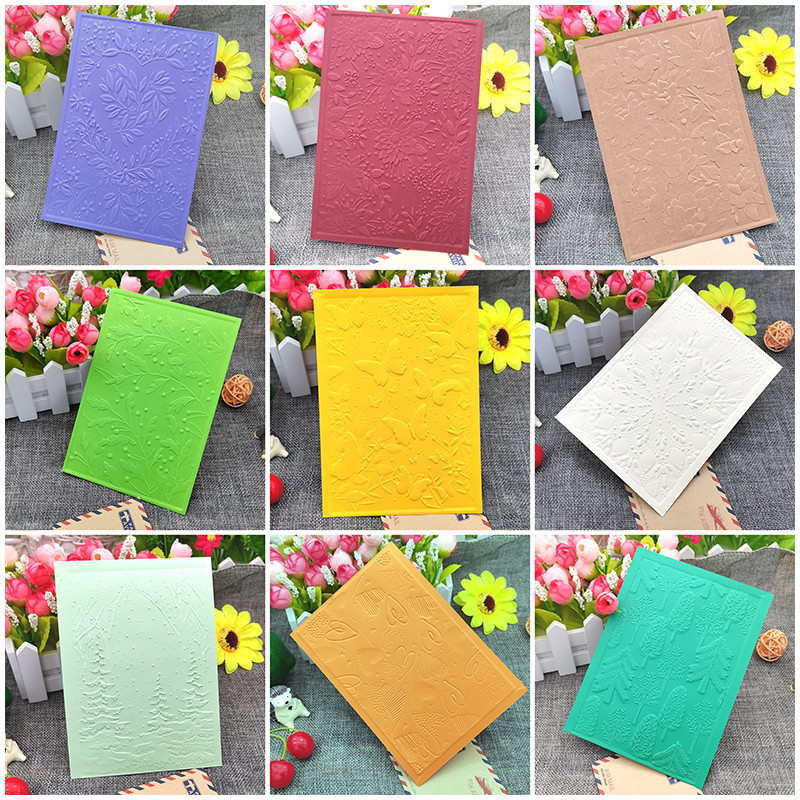

2022 New 3D Embossed Folder For DIY Craft Making Butterflies Hearts, Leaves And Forest Backgrounds Card Paper Scrapbooking
