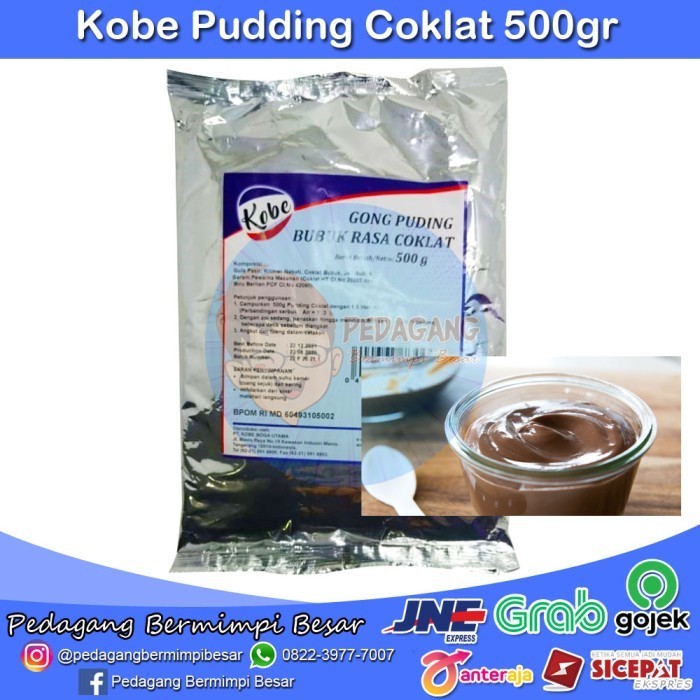 

TERJUAL Kobe Pudding Coklat 500gr | Kobe Puding Coklat 500gr | Bubuk Pudding