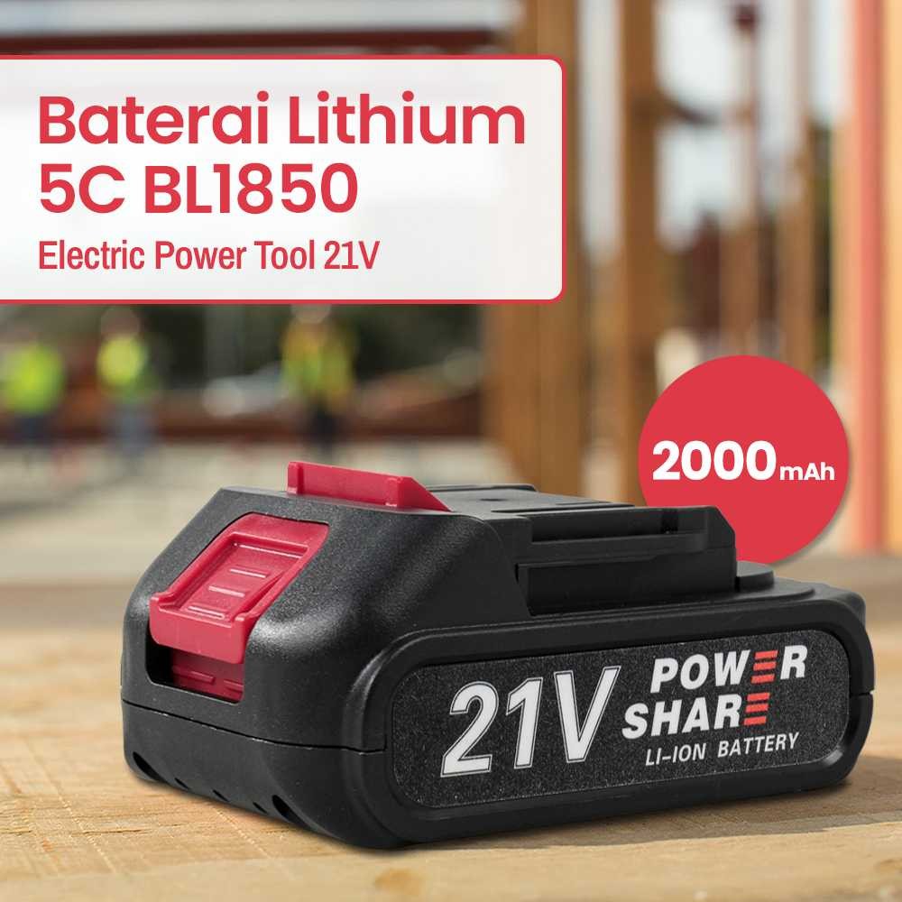 [COD] Baterai Recharge Lithium Jenis 5C BL1850 Electric Boor Gergaji Listrik Cordless Power Tool 21V