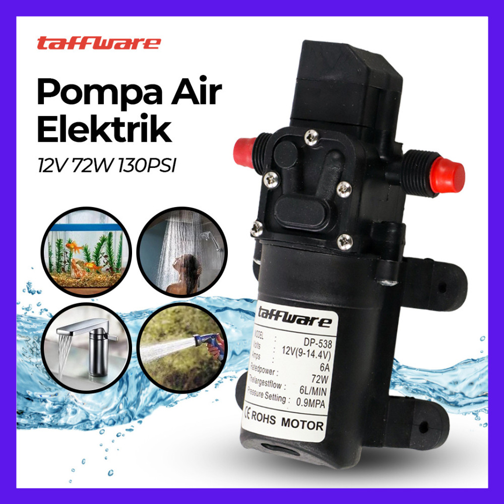 inovasi_tani-Pompa Air Elektrik Diaphragm Pump 12V 72W 130 PSI Dinamo Semprot Elektrik sprayer / pom