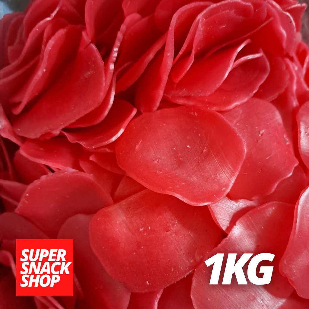 

KERUPUK SEBLAK MENTAH / KRUPUK KERING / ANEKA KERUPUK / ANEKA KERIPIK BAWANG 1KG PINK BAWANG