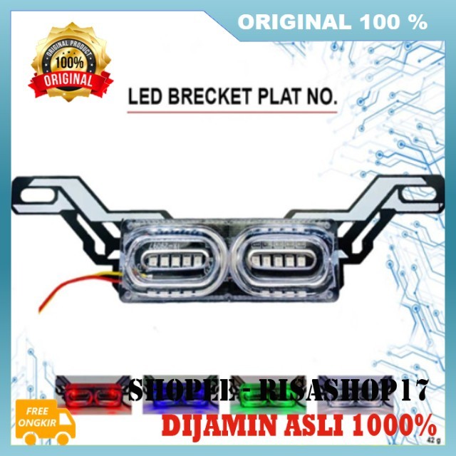Lampu LED Plat Nomor Lampu Variasi LED Breket Plat Nomer Lampu Plat Nomor Motor 100% ASLI