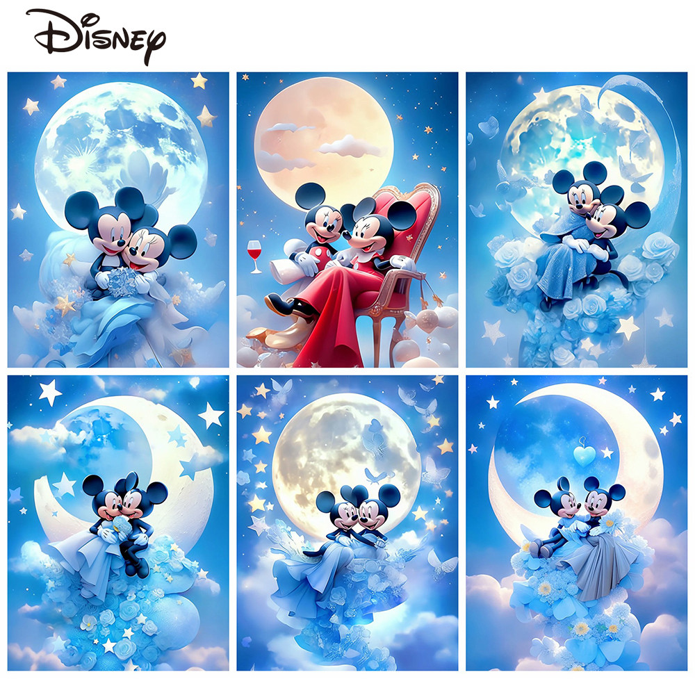 

Disney Paint By Number Mickey Mouse Coloring By Numbers Moon Oil Painting Animal Cartoon Home Decoration