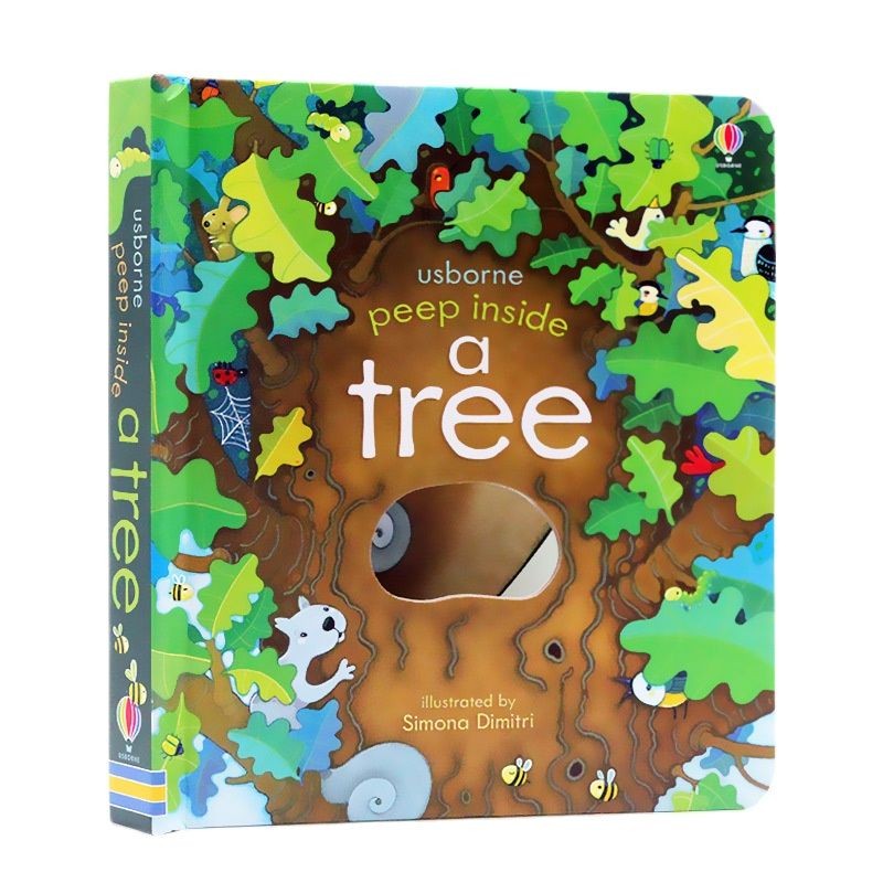 

Peep Inside A Tree English Educational 3D Flap Picture Book Baby Children Reading Story Books