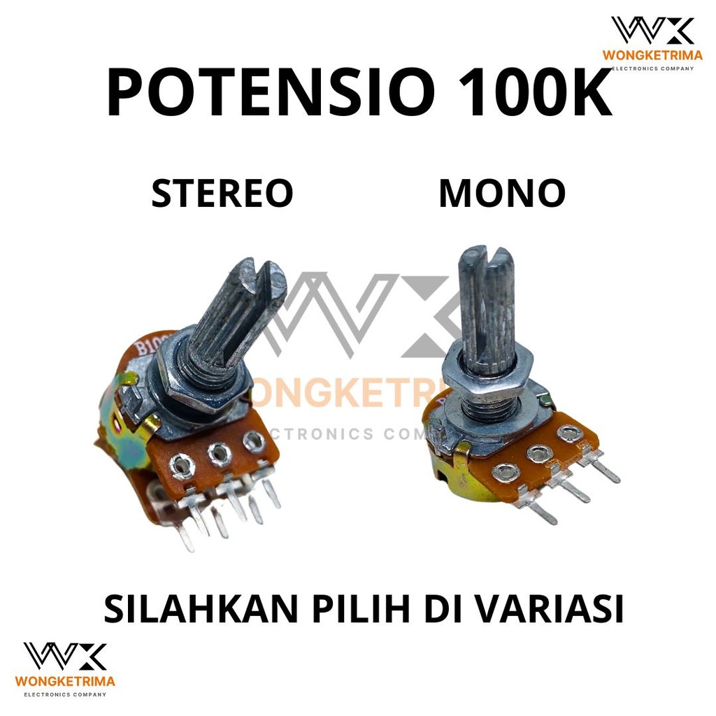 potensio 100k potensio stereo 100k potensio mono 100k