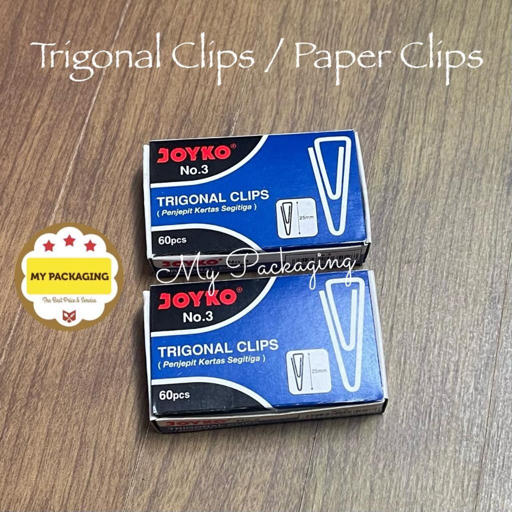 

Trigonal clips / paper clips / penjepit kertas no 3 (isi 2 kotak kecil) - store bisa cod -