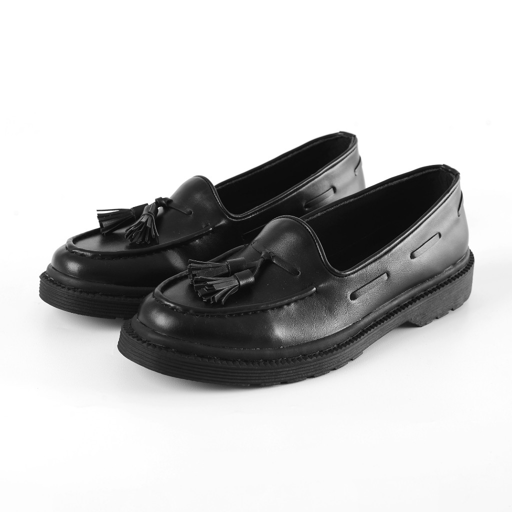Sepatu Loafers Pria Formal Shoes Cowok ORI KAPPA BLACK AURIERMAX x GIANT