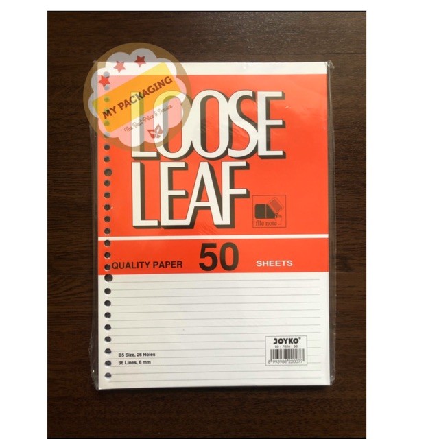 

Loose Leaf A5 B5 / Isi Kertas File untuk Binder mypackaging vplast *[ COD ]*