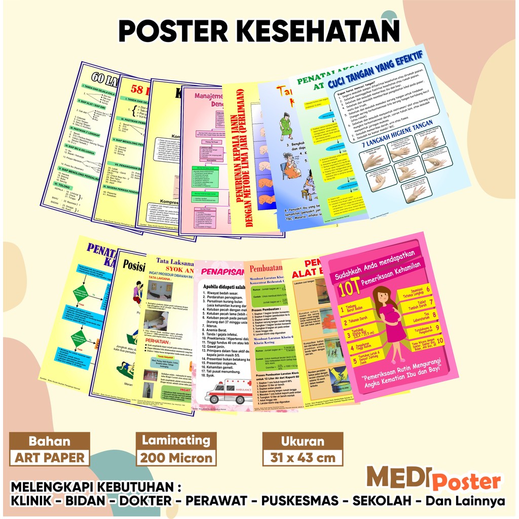 Poster Kesehatan dengan Laminating Pouch