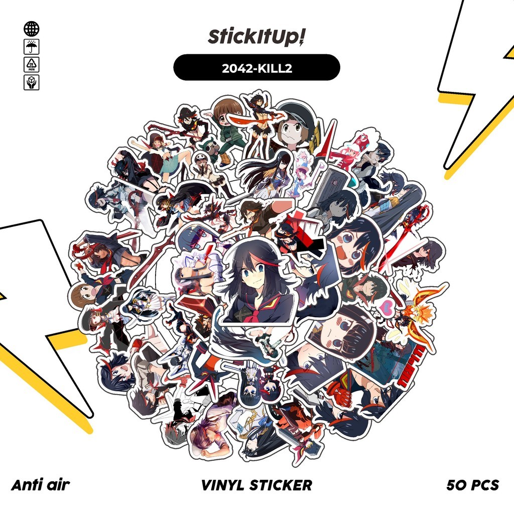 

COD✨ 50 Pcs Stiker ANIME SERIES KILL LA KILL CHARACTER MIX 02 Lucu Anti Air Untuk Dekorasi Notebook Sepeda Skateboard Handphone DIY
