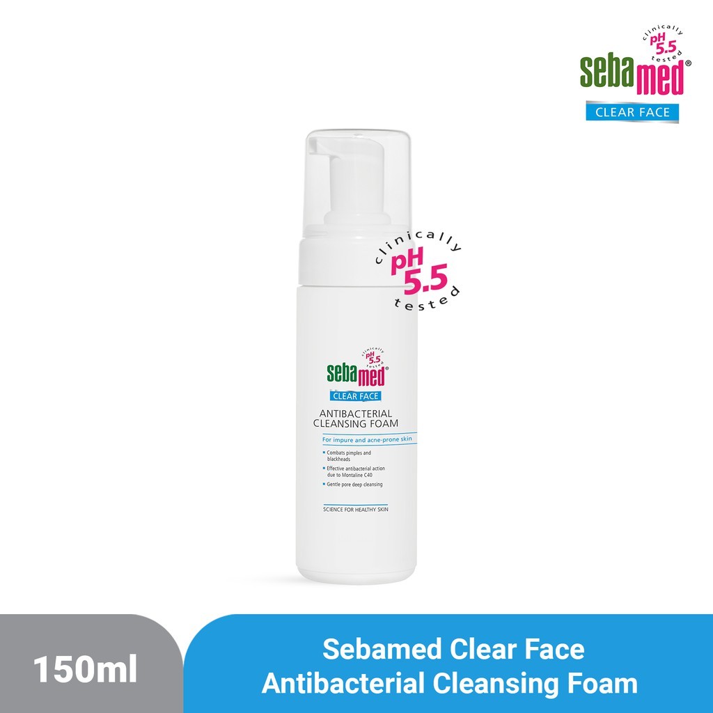 (FLW) Clear Face Antibacterial Cleansing Foam  - Pembersih Busa Bebas Sabun untuk Wajah Berminyak da