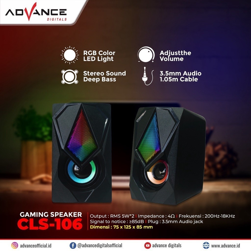 Speaker Laptop full bass CLS106 advance