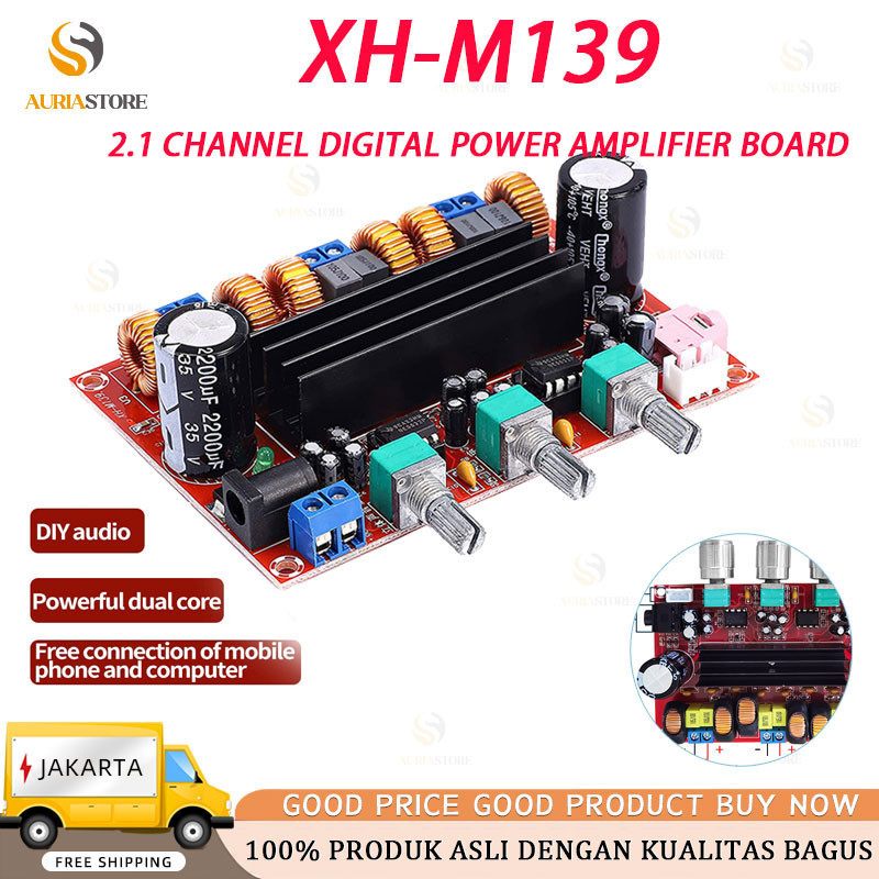 H-M139 Kit Power Amplifier Class D TPA3116D2 2x50W+100W Stereo Subwoofer XH-M139