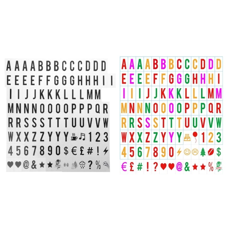 

Letters & Numbers Signs for A4 Light Up Letter Box Sign Message Board 65.4x35mm