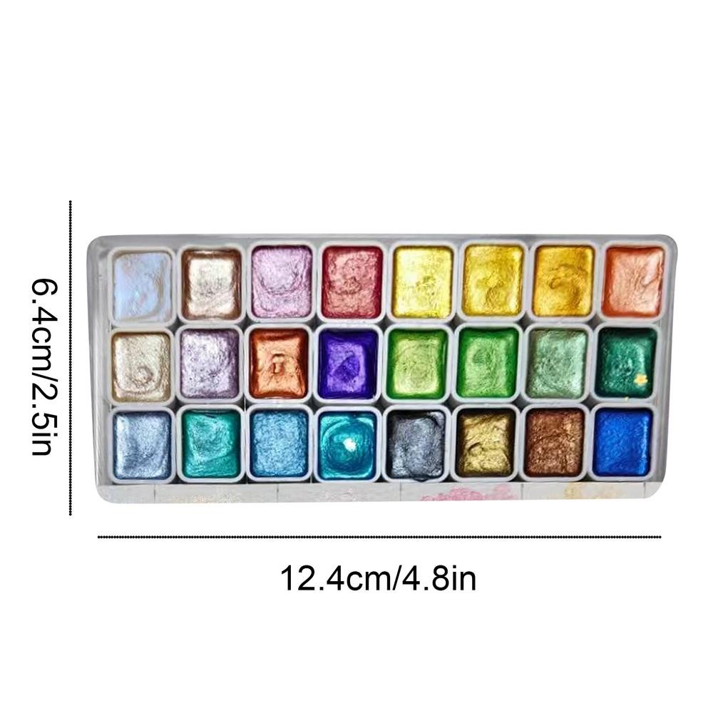 

Watercolor Set Mica Pearlescent Pigment Art Watercolor Paint Palette Art Painting Kit Mineral Art Students Supplies