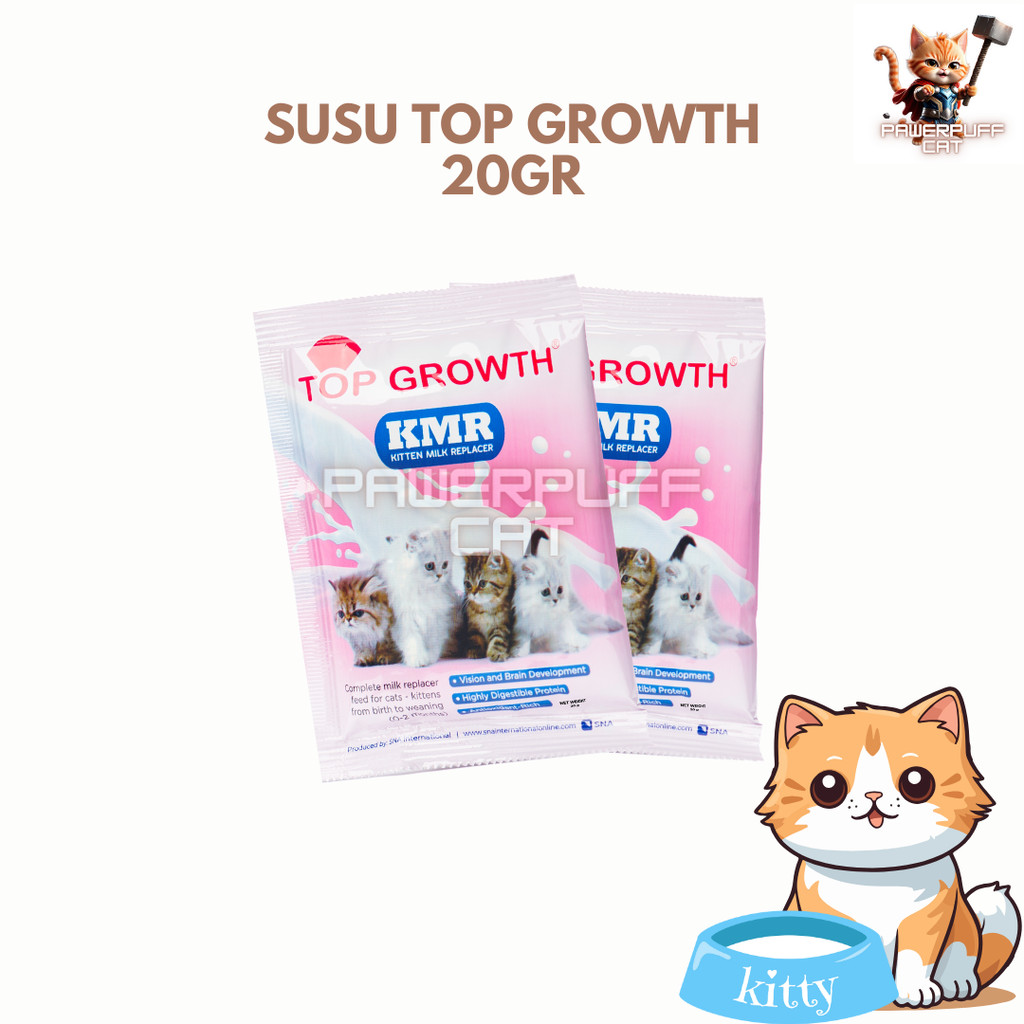 PPC Top Growth Susu Kucing Sachet 20gr Kitten Bayi Anak Dewasa