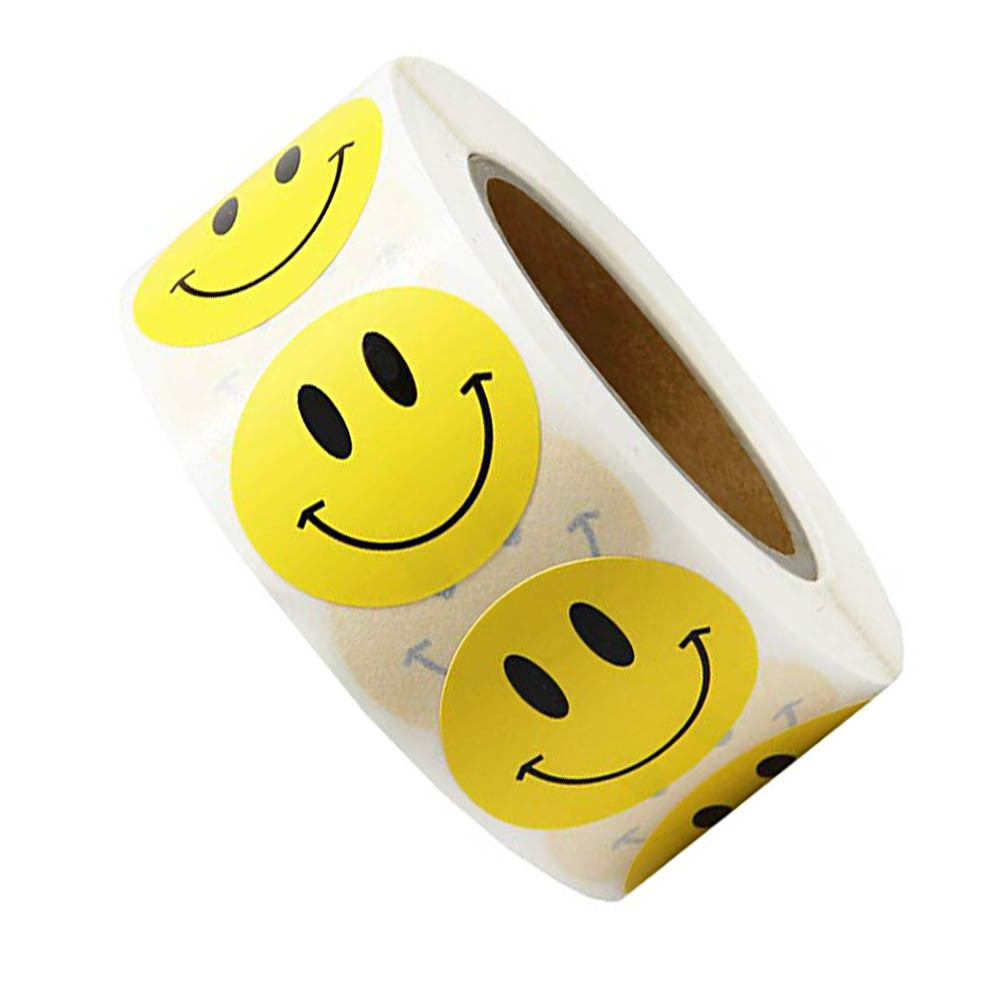 

500pcs Happy Face Sticker for Kids Reward Sticker Yellow Dots Labels Valentine's Day Kawaii Motivational Children Sticker Gift