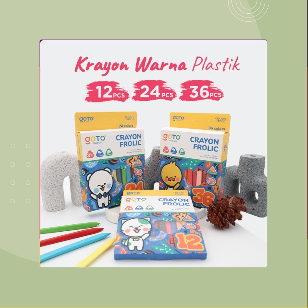 

Goto Frolic Crayon Krayon Pensil Warna Set Lengkap Kerayon Anak