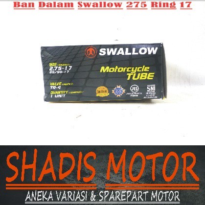Ban Dalam Motor Merk Swallow Ukuran 275 ( 80/90 ) Ring 17