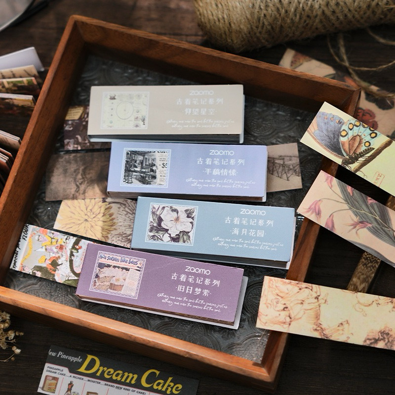 

[B703] Buku catatan stiker kertas Jepang budaya Zaomo seri catatan antik kolase dekorasi buku pegangan gaya ins kreatif