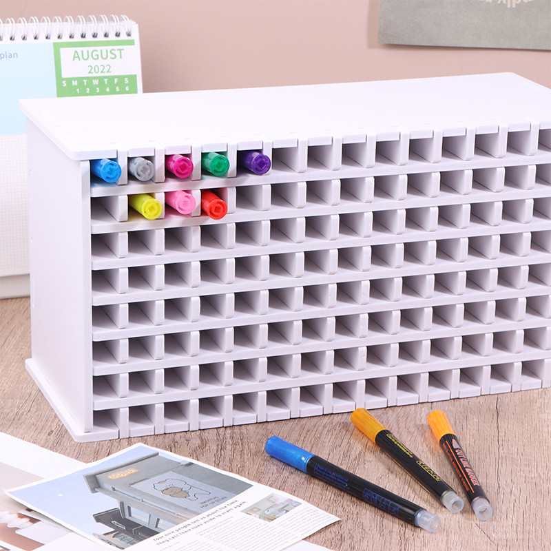 

Art Marker Storage Rack For 72/120 Markers, Watercolour Brushes Pens Color Pencils Organizer Holder For Desk