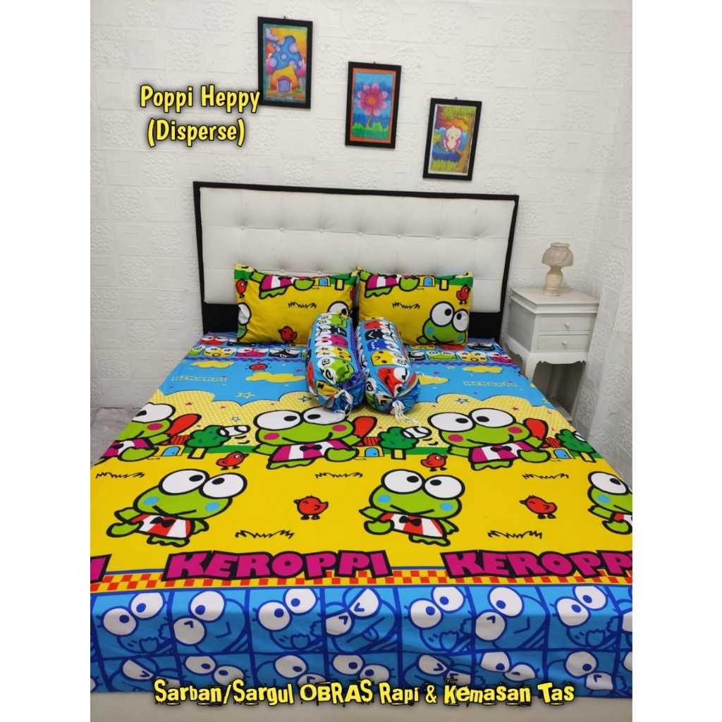 Sprei Keropi Singing Fun Seprei Happy Kero Ukuran 180x200 160x200 200x200 Karakter