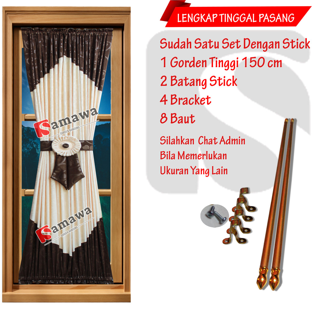 Produk Terkait Gorden KupuKupu Embos Pita Spiral Hordeng Jendela Pintu Tirai Minimalis Curtain