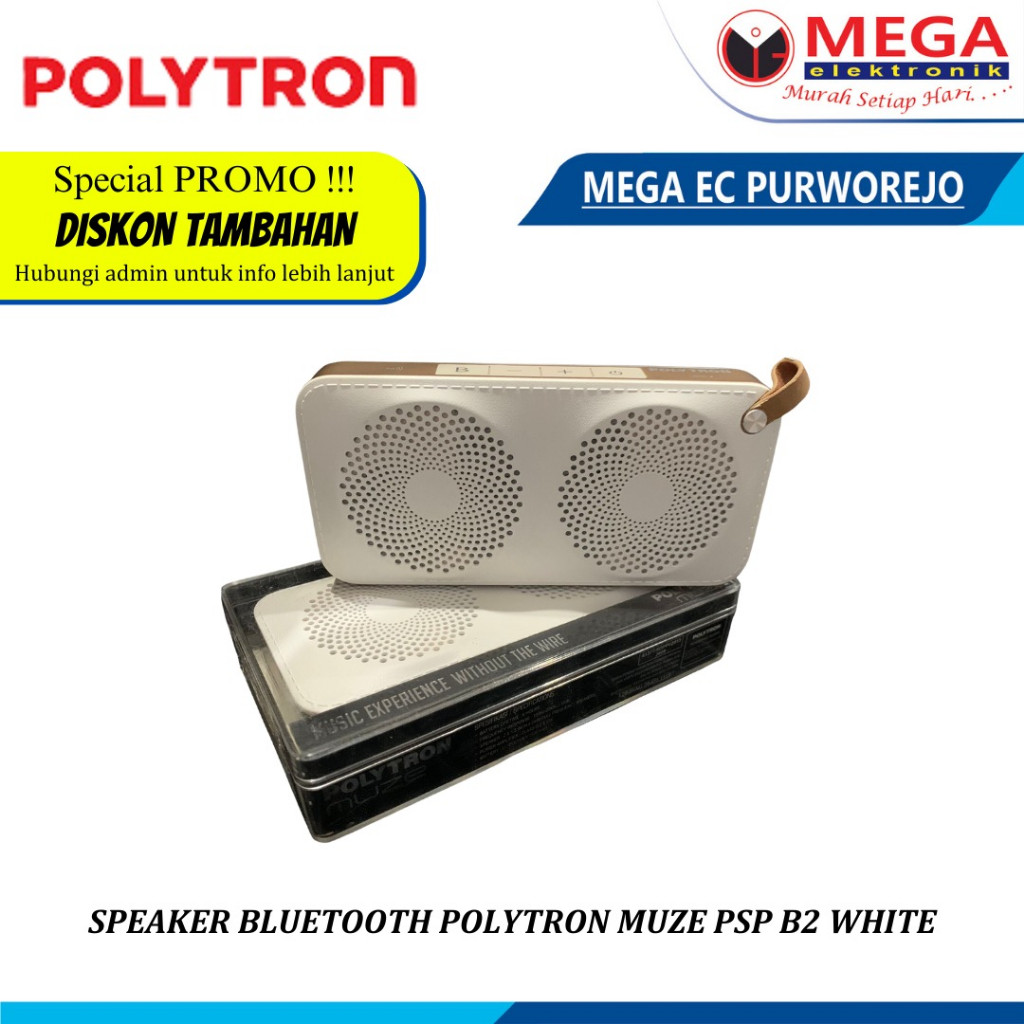 Speaker Bluetooth Polytron muze Psp B2 white