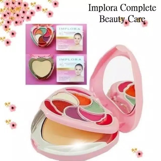 BEDAK IMPLORA SET COMPLETE EYESHADOW LIPSTICK BPOM