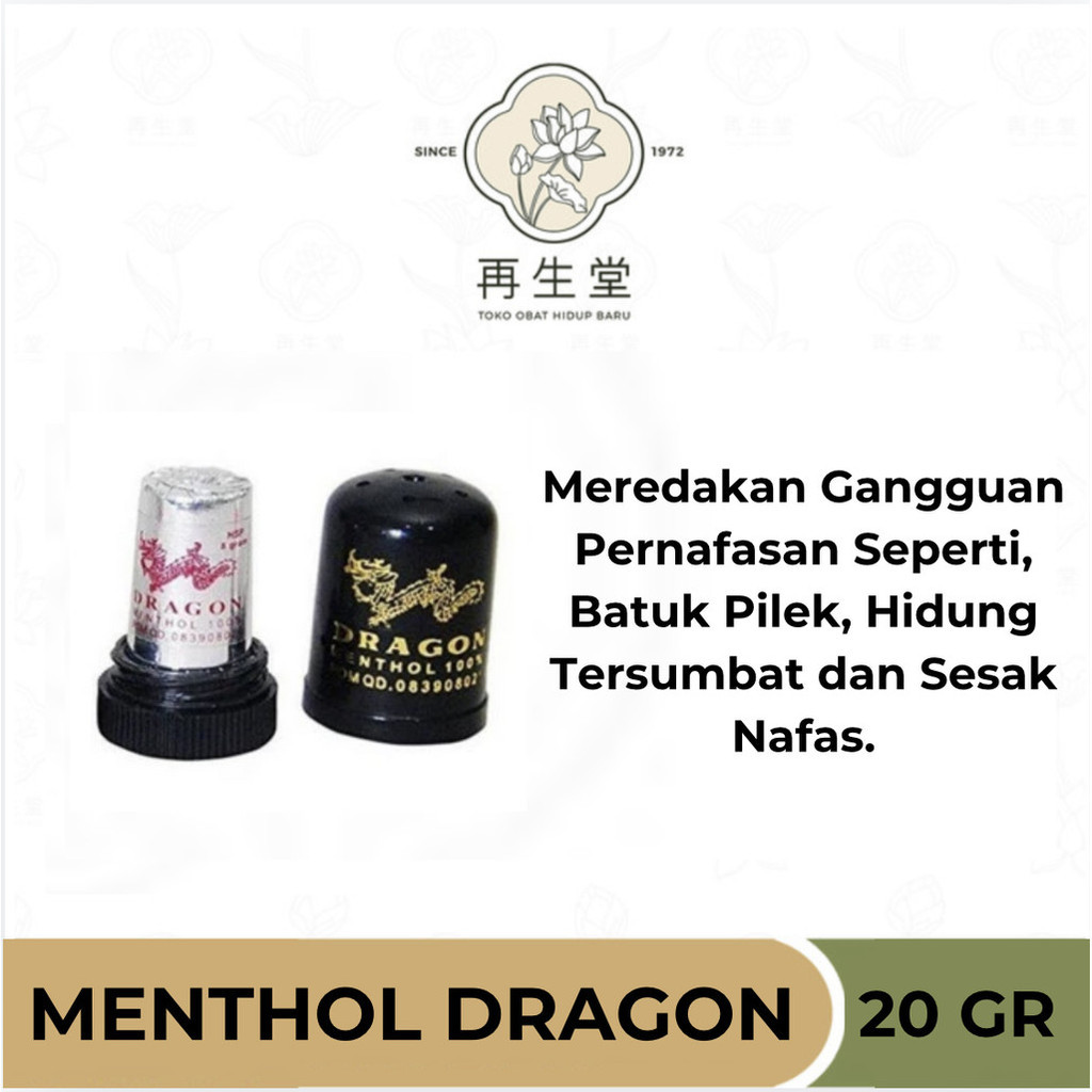 MENTOL DRAGON 20 GRAM | INHALER MENTOL GOSOK