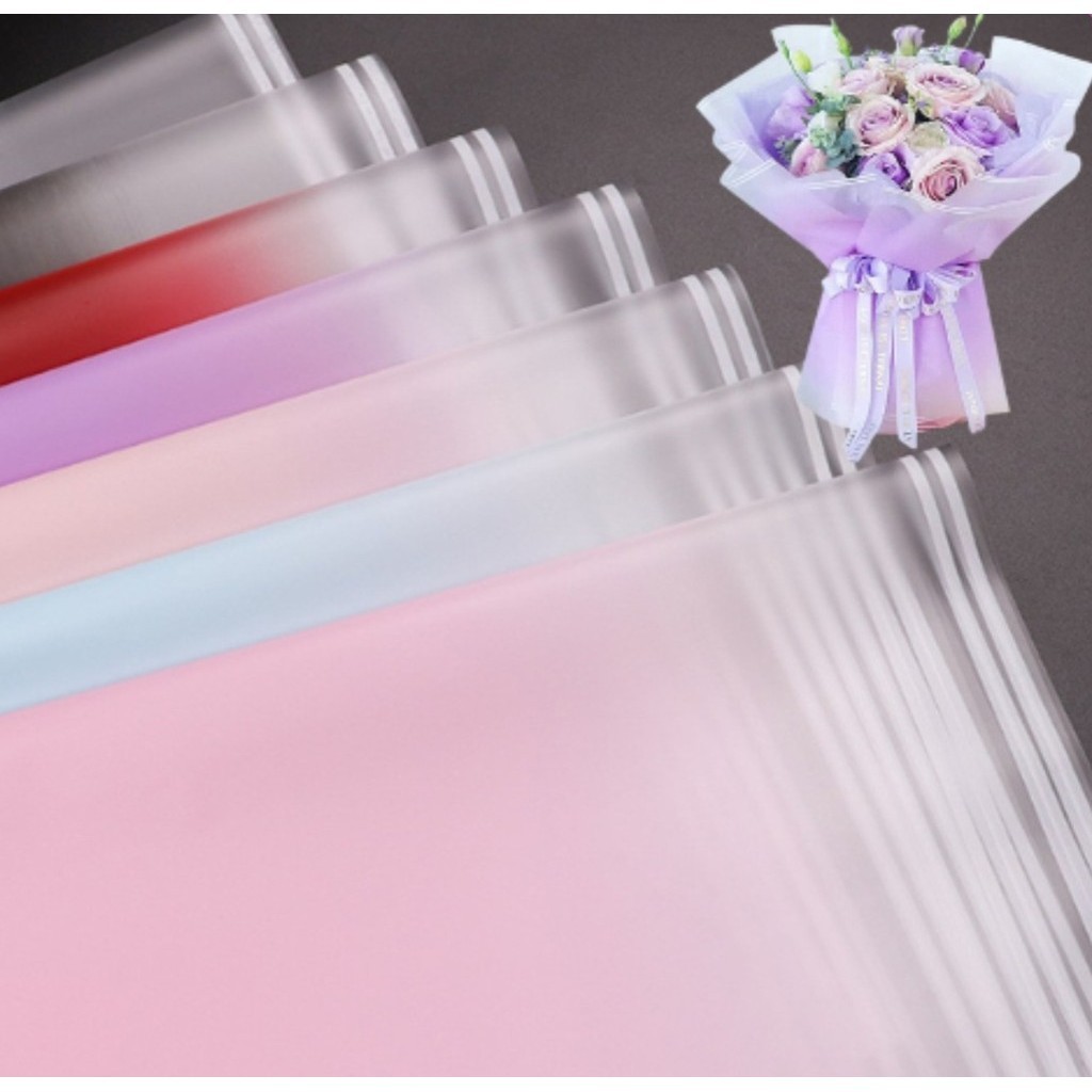 

[20 Lembar] Kertas Buket Bunga Gradasi Warna / Flower Wrapping Paper Gradient / Cellophane Gradient / Kertas Bunga Gradasi / Cellophane Gradient Double List Bisa COD