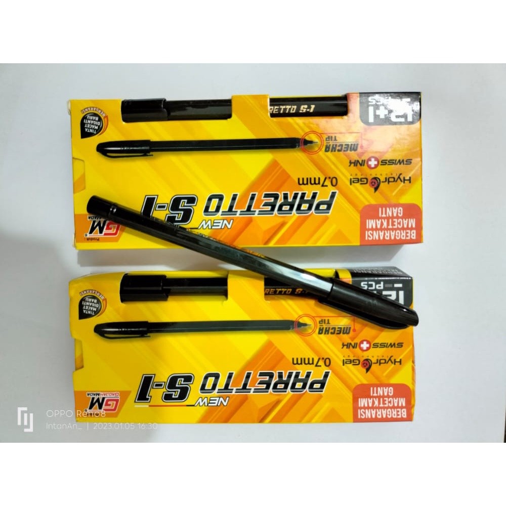 

Pulpen Paretto S-1 Satu Lusin isi 12 Pcs / 6 Pcs