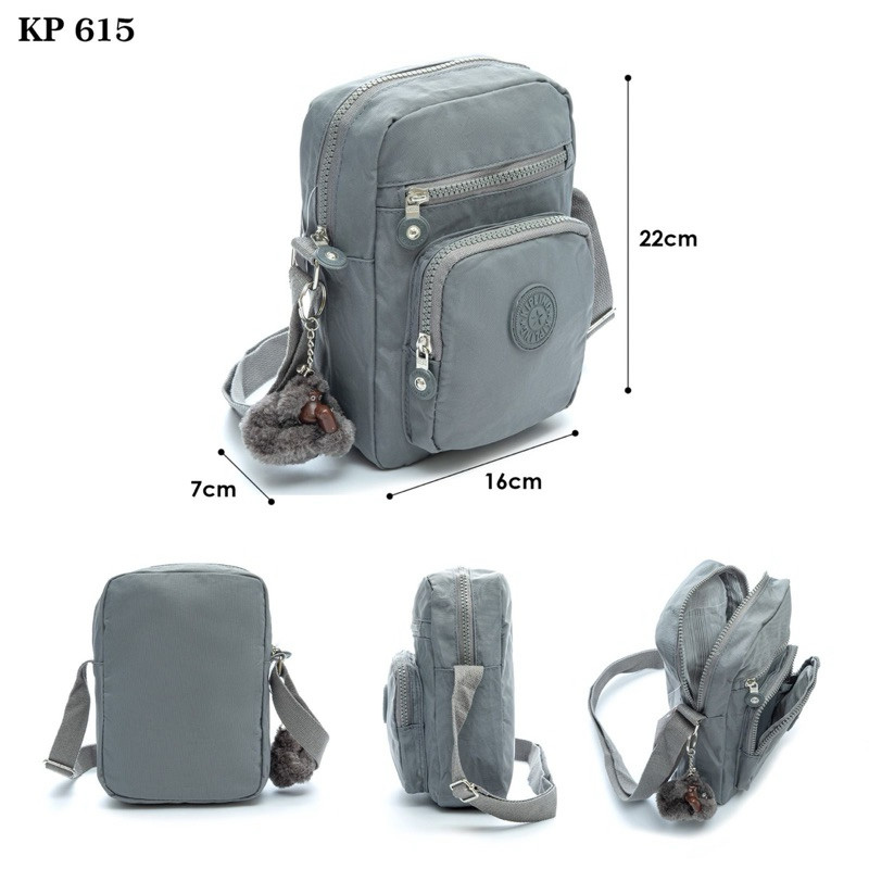 Tas selempang wanita waterproof kp 615  kipling bag // tas selempang wanita free gantungan // slingb